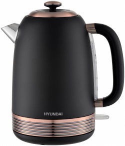Чайник электрический HYUNDAI HYK S4501 1 7 л золотистый  черный