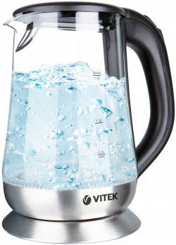 Чайник электрический VITEK VT 7036 1 7 л серебристый  черный