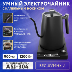 Чайник электрический APQ Supply A EK BK 0 9 л черный 1200W Rapid Heating