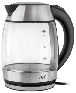 Чайник электрический JVC JK KE1707 1 7 л серебристый  черный