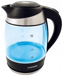 Чайник электрический STARWIND SKG2218 1 8 л голубой  черный Современный