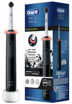 Электрическая зубная щетка Oral B Pro 3 3000 Pure Clean черная 0088