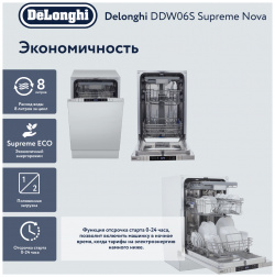 Встраиваемая посудомоечная машина Delonghi DDW 06 S DeLonghi 