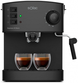 Рожковая кофеварка Solac Espresso 20 Bar черная Black Давление бар