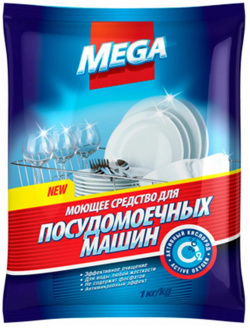Моющее средство для посудомоечных машин Золушка MEGA  пакет 1кг 4660120112807