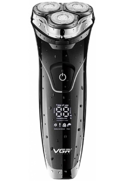 Электробритва VGR Professional IPX6 черный V_318 Водонепроницаемая