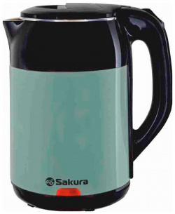 Чайник электрический SAKURA SA 2168BGR 1 8 л зеленый  черный черный/зеленый О