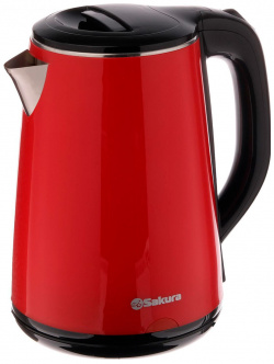 Чайник электрический SAKURA SA 2150BR 2 л красный  черный 393528