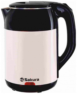 Чайник электрический SAKURA SA 2168BW 1 8 л белый  черный черный/белый
