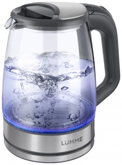 Чайник электрический LUMME LU 164 2 л прозрачный  серый серебристый 36996