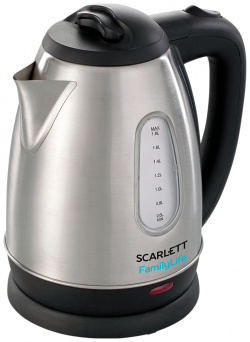 Чайник электрический Scarlett SC EK21S20 1 8 л серебристый  черный 333038