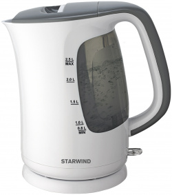 Чайник электрический STARWIND SKG3025 2 5 л белый  серый