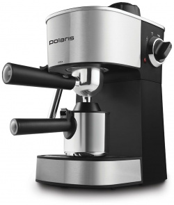 Рожковая кофеварка POLARIS PCM 4008AL серебристый  черный 1194491