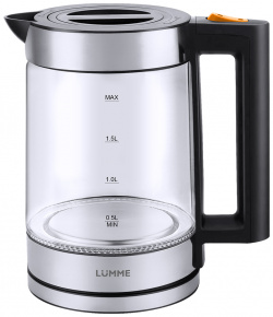 Чайник электрический LUMME LU 4107 1 8 л оранжевый  черный 39417/1