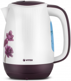 Чайник электрический VITEK VT 7061 1 7 л белый  фиолетовый