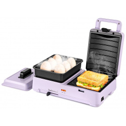 Сэндвич тостер Kitfort КТ 6061 3 фиолетовый 2 блюда одновременно Бутербродница