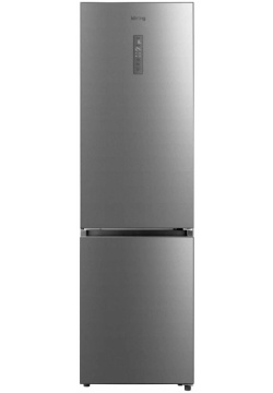 Холодильник Korting KNFC 62029 X серебристый  серый
