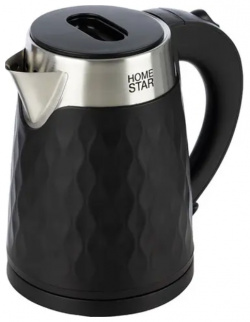 Чайник электрический HomeStar HS 1021 1 7 л серебристый  черный