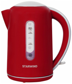 Чайник электрический Starwind SKG1021 1 7л красный/серый 1446412 K