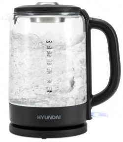 Чайник электрический Hyundai HYK G3402 1 7л серый/серебристый 1867065