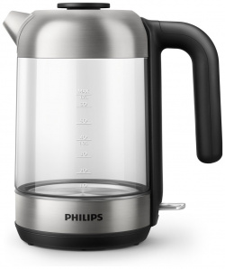 Чайник электрический Philips HD9339/80 1 7 л прозрачный  черный