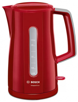 Чайник электрический Bosch TWK 3A014 1 7 л красный 