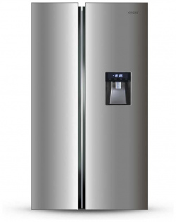 Холодильник Ginzzu NFK 521 серебристый 