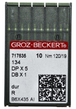 Игла DP5 (134) для промышленной швейной машины Groz Beckert 120 717535/DPx5/120