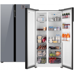 Холодильник Weissgauff WSBS 600 серебристый 432688