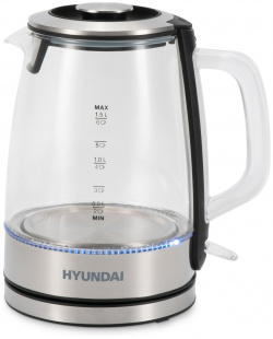 Чайник электрический HYUNDAI HYK G2403 1 5 л серебристый