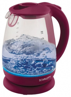 Чайник электрический Scarlett SC EK27G39 2 л фиолетовый 
