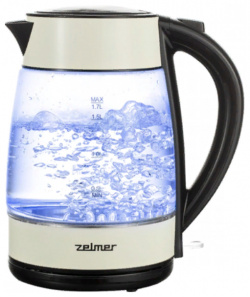 Чайник электрический Zelmer ZCK8011I 1 7 л белый  черный