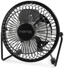 Вентилятор настольный Marta MT FN2545 черный 37722/1 • в