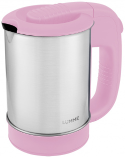 Чайник электрический LUMME LU 155 0 5 л розовый  серебристый 39163/1 Компактный
