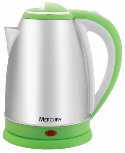 Чайник электрический Mercury MC 6616 2 л серебристый  зеленый 28818