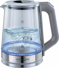 Чайник электрический MAXTRONIC MAX 402 2 л серебристый  серый