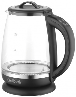 Чайник электрический Gelberk GL 400 2 л черный  прозрачный 1673861