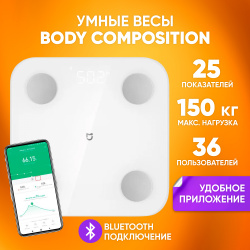 Весы напольные Mijia Body Composition Scale S400 белый Xiaomi_Body_Composition_ScaleS400
