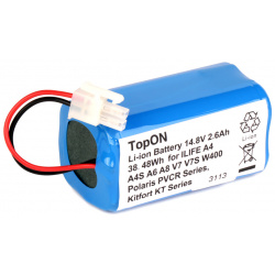 Аккумулятор для пылесоса iLife W400 (14 8V  2 6Ah Li Ion) TopON