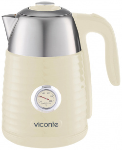 Чайник электрический Viconte VC 3330 1 7 л бежевый  серебристый 3331