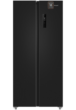 Холодильник Weissgauff WSBS 500 Inverter NoFrost Black черный 433047