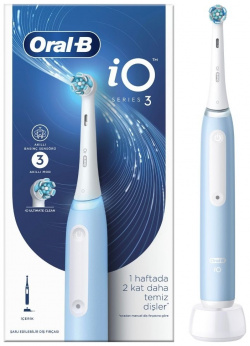 Электрическая зубная щетка Oral B iO 3 Ice Blue голубой 8006540731321 М