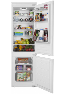 Встраиваемый холодильник Meferi MBR177 LOW FROST LIGHT белый