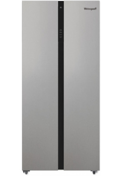 Холодильник Weissgauff WSBS 500 Inverter NoFrost зеркальный  серебристый серый 433322