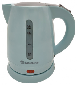 Чайник электрический SAKURA SA 2342BLS 1 л голубой  серый