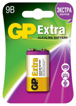 Батарейка алкалиновая GP (Джи пи) Extra 1604AX 9V 1 шт  Batteries International Limited 1092627