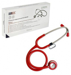 Стетоскоп терапевтический 04 АМ420 Deluxe красный Amrus Enterprises  Ltd 1274865