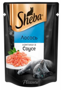 Корм влажный для кошек ломтики в соусе с лососем Sheba 85г ООО МАРС  г Ступино 1605208