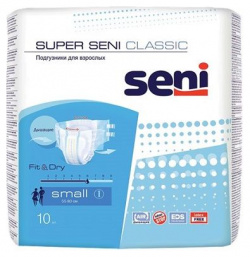 Подгузники для взрослых дышащие Classic Super Seni/Сени 10шт р S ООО Белла 573307
