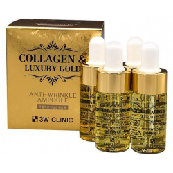 Сыворотка с золотом и коллагеном Collagen & luxury gold anti wrinkle ampoule 3W Clinic 52мл XAI Cosmetics Korea Co  Ltd 2140498